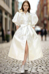 White Puff Sleeve Dress